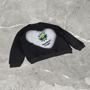 Sweat-shirt à col rond uni en molleton lourd surdimensionné en coton pour homme, broderie personnalisée, fermeture éclair lavée, respirant, streetwear - Product Image 3