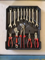 Kit d'outils de réparation automobile 186 pièces avec clé à douille CR-V, cliquet, pinces et coffret de rangement en aluminium