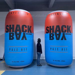 علبة مشروبات قابلة للنفخ مخصصة للإعلانات من البلاستيك PVC محكمة الإغلاق بأحجام 2م و2.5م و3م - Product Image 2