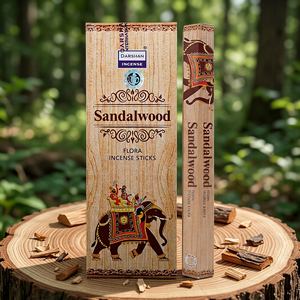 Bâtons d'encens en bois de santal Darshan, bâtons d'encens aromatiques indiens en bois de santal pour le yoga, la prière et la méditation - Product Image 1
