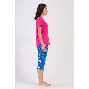 Combinaison de nuit ovale à manches courtes et col rond pour femme - Product Image 3