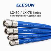 Câble coaxial RF semi-flexible ELESUN série LX 50/75 Ohm, isolation PTFE, faible atténuation, câble de raccordement pour équipement de test micro-ondes