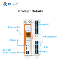 Gateway IoT Remoto Industrial PUSR MQTT 4G LTE Cat4 Celular Ethernet Extensor de E/S con Tarjeta SD y Caché Offline USR-M100-EAU/GL
