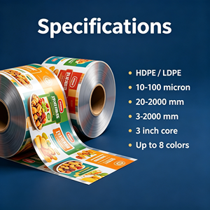 Gravure Printed Laminated Packaging Film Roll Metallized Foil Stock for Food <b>Wrap</b> OEM ODM - Product Image 5