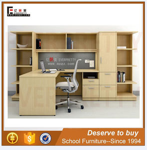 L şekli ofis patron mobilya yöneticisi odası mobilya ahşap ağır patron masası ve sandalye seti - Product Image 2