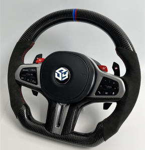 Volante de Fibra de Carbono Personalizado de Alto Rendimiento para BMW Serie 3 4 5 6 7 8 G20 G2X G3X M3 M4 M5 330i <span class=keywords><strong>330e</strong></span> 340i 440i - Product Image 4