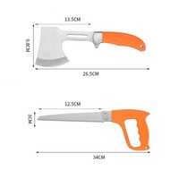 Ensemble de couteaux de chasse à lame fixe, manche en plastique camouflage, kit de préparation de gibier en plein air, processeur de gibier portable, service OEM