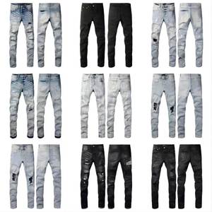 <span class=keywords><strong>Jeans</strong></span> da Uomo di Alta Qualità 2025, Nuovo Design di Marca, Gamba Dritta, Effetto Sfilacciato, Taglie 28-4, Vendita all'Ingrosso - Product Image 2