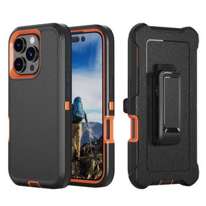Pour <span class=keywords><strong>iPhone</strong></span> 16 15 14 13 12 <span class=keywords><strong>113</strong></span> en 1 Clip Ceinture Defender Antichoc Anti-Chute Combo Case Couverture Arrière Otter Phone Case Box Cover - Product Image 3
