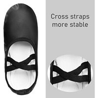 Chaussons de danse souples Dynadans, dessus en PU, semelle extérieure en cuir véritable, doublure en coton, unisexe, enfant et femme, pour la pratique de la danse