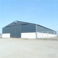 Establo Moderno para Vacas Lecheras con Estructura de Acero, Sala de Ordeño Prefabricada, Galvanizado en Caliente, a Prueba de Fugas, Longitud Personalizable