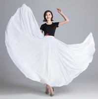 Ecowalson Jupe en mousseline de soie à 720 degrés pour femmes, tenue de danse longue assortie, robes de soirée pour femmes