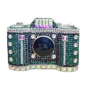 حقيبة يد مسائية براقة لطيفة من أحجار الراين وحقيبة يد براقة لحفلات التخرج وحقيبة يد عصرية من الكريستال على شكل كاميرا محفظة يد للنساء - Product Image 6