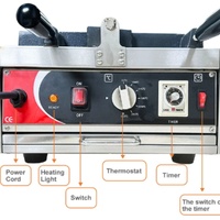 Máquina para Hacer Taiyaki Eléctrica de 1800W, Nueva 2023, de Acero Inoxidable de Alta Calidad, con Forma de Pez, para Uso Comercial, Doméstico y en Restaurantes, 220V