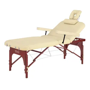 Мастер-массаж, 31 дюйм, Двухсекционный высококачественный популярный портативный стационарный массажный стол, салонный стол для кровати и лица со спинкой