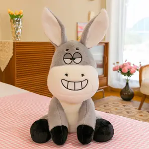 Funny Face Cartoon Donkey Soft Toy Children Gifts Dolls Cute Farm Animal Donkey Stuffed Plush Toys