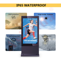 Projet conception personnalisée extérieur LCD 55 pouces personnalisé affichage numérique Ip65 Totem kiosque étanche écran tactile affichage publicité