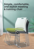 Chaise de conférence contemporaine Leer pour hôtel/bureau - Empilable, sans accoudoirs, base en métal, mobilier commercial