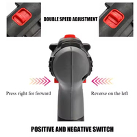 Perceuse à main sans fil multifonction à vitesse variable, noire, lithium-ion, moteur sans balais DC 12-21V, garantie 3 ans, OEM, industrielle