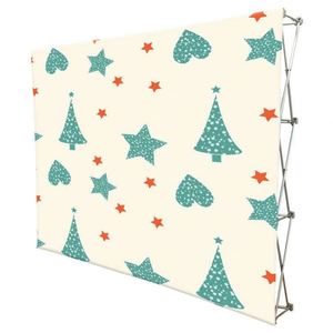 Toile de fond professionnelle AIPAI 10 pieds en aluminium avec cadre pop-up et tissu tendu, imperméable et résistant au vent, pour salons professionnels - Product Image 1