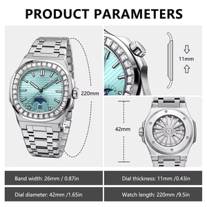 Luxury Fashion Style Waterproof Business High Quality Automatic Mechanical <b>Watches</b> with Stainless Steel Diamond <b>Watch</b> For Lady - Product Image 3