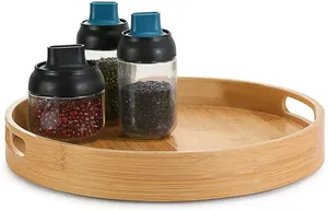 Bandeja giratoria de madera para cocina, organizador de Acacia <span class=keywords><strong>Lazy</strong></span> <span class=keywords><strong>Susan</strong></span> para encimera - Product Image 4