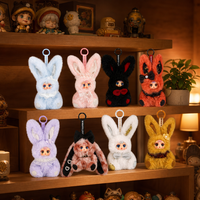 MM Sugar Baby Mini Rabbit Plush Blind Box Kawaii Bunny Keychain with PVC Face 8 Styles with 2 Hidden Surprise Gift Made in China