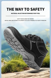 Chaussures de sécurité industrielle avec bout en acier anti-crevaison et étanchéité à l'huile Bottes de protection imperméables pour hommes pour l'industrie de la construction - Product Image 6