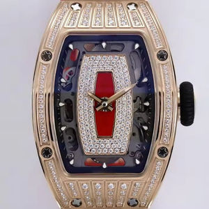 RM07-01 New Luxury Unisex Automatic Mechanical <b>Watch</b>, Ceramic <b>Case</b> with Red Accents, Skeleton Dial, Barrel-Shaped Movement, Sapp - Product Image 2