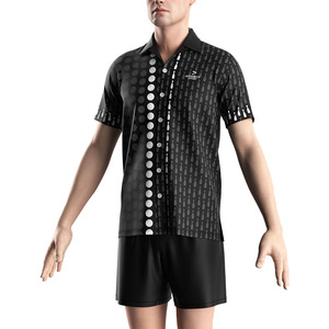 Offre Spéciale Logo personnalisé haut de sport pour hommes <span class=keywords><strong>chemise</strong></span> à demi-manches à fleurs vintage avec bouton de sublimation tissu sergé pour vêtements de plage - Product Image 5