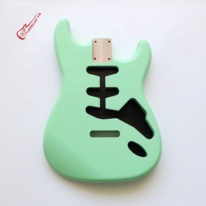Donlis Alder Gỗ 45Mm Lướt Màu Xanh Lá Cây Nitro Bán Satin Hoàn Thành <span class=keywords><strong>St</strong></span> Guitar Cơ Thể Cho SSS DIY Điện Guitar Xây Dựng Các Bộ Phận - Product Image 1