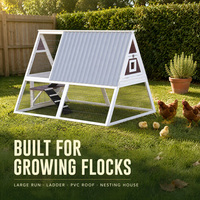 Poulailler en bois avec toit imperméable et nid de ponte pour poules, abri pour volailles, idéal pour jardin, petite ferme ou ferme familiale