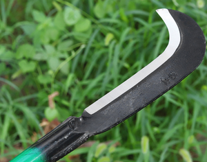 Falce da Giardino in Acciaio al Manganese con <span class=keywords><strong>Manico</strong></span> <span class=keywords><strong>Lungo</strong></span> per Uso Agricolo, Tagliaerba per Steli di Mais e Erba con Design Confortevole - Product Image 6