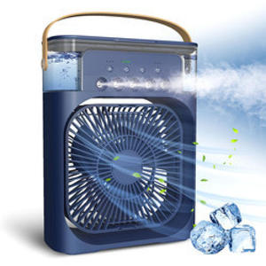 White Custom <b>Table</b> Water Mist Fan With Spray Cooling Humidifier USB Powered Outdoor Household Portable Spray Function Mist Cooli - Product Image 3