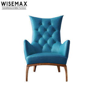 WISEMAX FURNITURE Mid Century Lounge Chaise Tigre à dossier haut Salon moderne <span class=keywords><strong>Fauteuil</strong></span> inclinable en <span class=keywords><strong>cuir</strong></span> <span class=keywords><strong>Chesterfield</strong></span> - Product Image 6