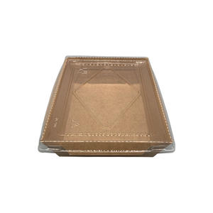 Restaurant Use Disposable Food Containers Brown Kraft Paper Takeaway Salad Box With Lid - Product Image 2