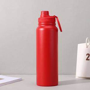 Thermos de sport 1000 ml (32 oz) en acier inoxydable 304 à isolation sous vide avec couvercle magnétique, support magnétique pour téléphone et paille - Product Image 4