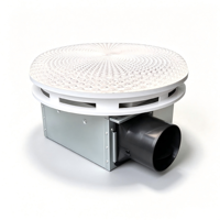 Ventilador de Techo Redondo Inteligente para Baño con Luz LED RGB, Altavoz Bluetooth, Sensor de Humedad, Ventilador de Extracción, Directo de Fábrica, OEM