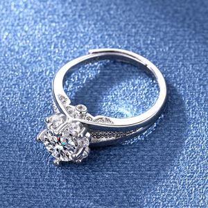 Luxury Silver Plated Wedding <b>Ring</b> for Women 18K Gold <b>Crown</b> Moissanite Diamond Zircon <b>Ring</b> Engagement Finger <b>Ring</b> - Product Image 3