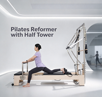 Reformer Pilates Demi-Tourneuse MJD Endorsé par MJD avec Structure Optimisée pour les Établissements de Formation Locale Suburbains