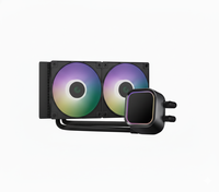 Radiateur de refroidissement liquide Deepcool 360CPU en aluminium avec ventilateur ARGB à roulement fluide de 120 mm, compatible AM5 1700, LED RGB 5V, dissipateur thermique pour processeur