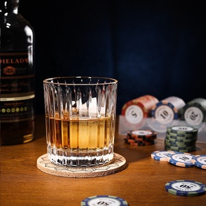 Rõ ràng khắc đá cốc thanh tinh thần ly 10oz cổ điển dọc sọc Whisky Kính - Product Image 5