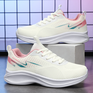 Zapatillas Deportivas de Malla para Mujer al por <span class=keywords><strong>Mayor</strong></span>, Tendencia de Moda, Calzado Deportivo Negro y Blanco para Dama, Transpirables, Casuales de Verano, <span class=keywords><strong>Zapatos</strong></span> de Tobillo para Mujer - Product Image 1