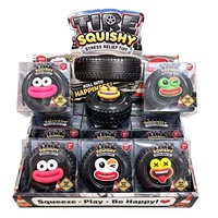 Jouet Squishy Croustillant et Sonore, Pneus à Visages Amusants, Balle Anti-Stress Musicale et Bruissante, Jouets Promotionnels Créatifs, Boîte Mystère, Cadeaux de Fête