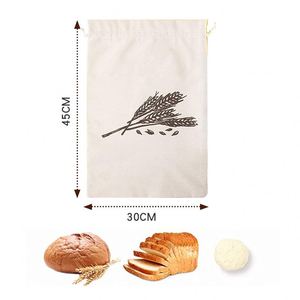 Sacs de rangement à cordon pour pain en gros pour fabricants, emballage alimentaire personnalisé, sac anti-poussière à cordon pour pain, réutilisable - Product Image 4