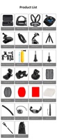 Kit Complet d'Accessoires Gopro 50-en-1 pour Caméras d'Action (Action6/5/Insta360) – Fixation Poitrine et Support RAM – Vente Flash
