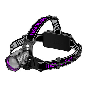 Lampe frontale LED à double source lumineuse 5W rechargeable 2400mAh haute luminosité pour le camping, la pêche, l'exploration et le travail - Product Image 1