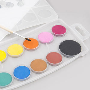Bd-coffret de peinture à l'eau pour artiste, 12 couleurs, avec pinceau, boîte en plastique, <span class=keywords><strong>gouache</strong></span> solide, dessins pour les enfants - Product Image 5