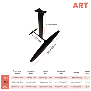 Hot Axis Foils ART 1201 Power Carbon Foil Wingspan Front Wing/Rear Wing/fuselage/mast/bast/Screws/hydrofoil Bag JFS ART 1201 Lig - Product Image 4