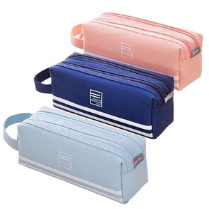 Estuche para lápices Deli 66772 de lona con cremallera, gran capacidad, para uso escolar y de oficina - Product Image 3